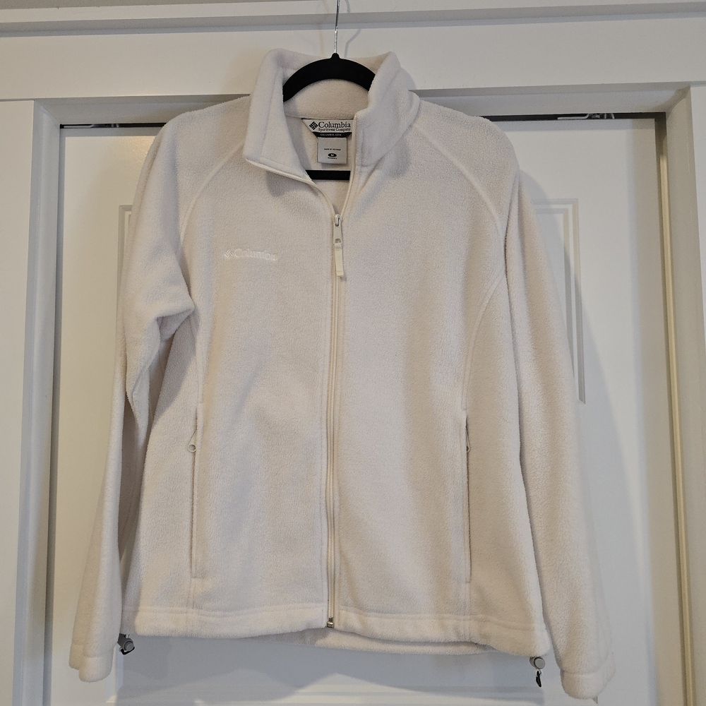 Columbia White Fleece Jacket